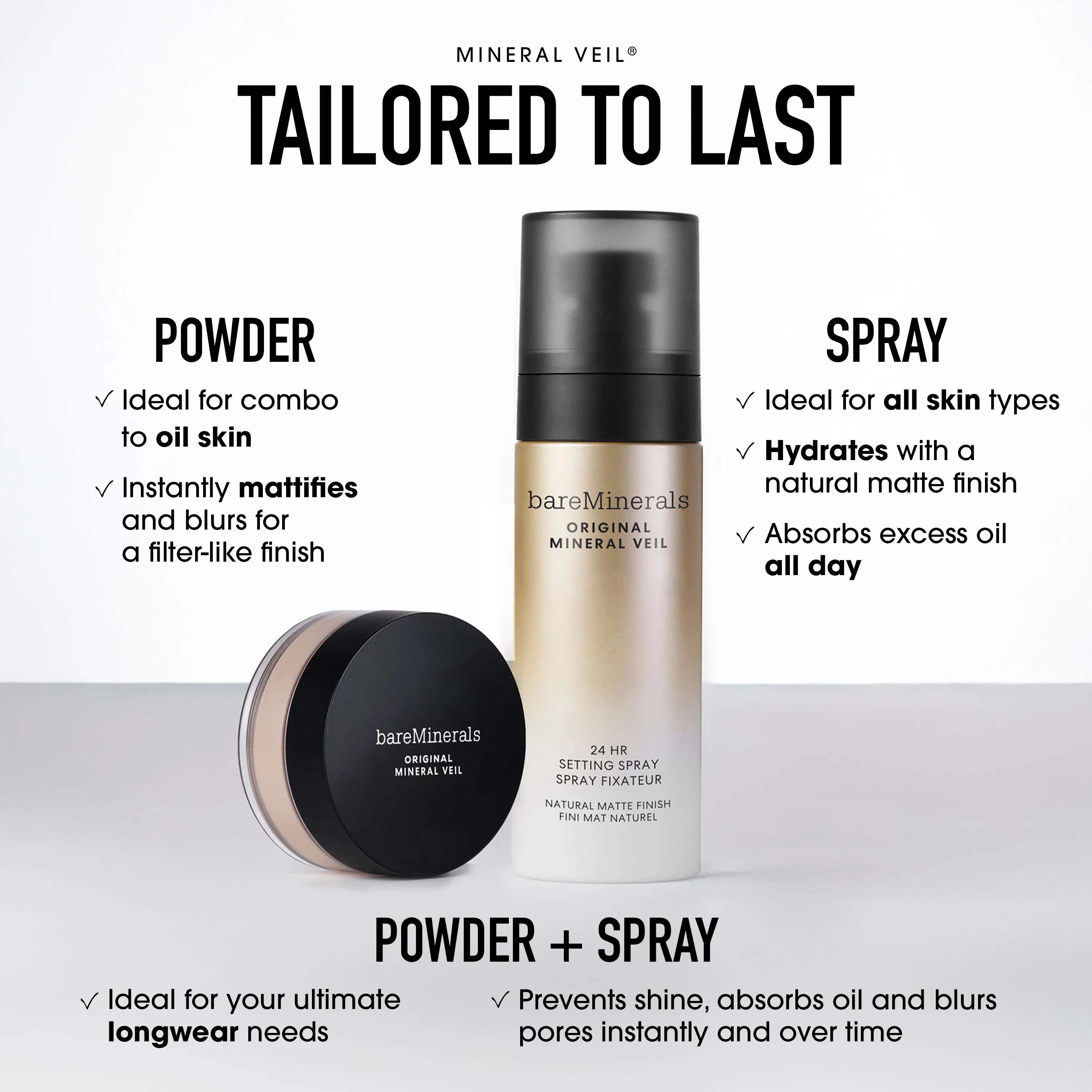 ORIGINAL Mineral Veil® 24HR Natural Matte Setting Spray 8 ORIGINAL Mineral Veil® 24HR Natural Matte Setting Spray